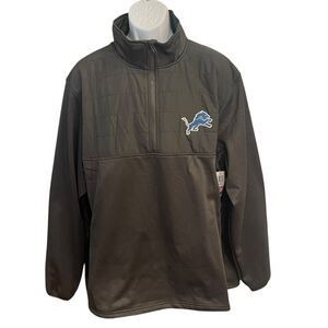 Dunbrooke Detroit Lions NFL Team Apparel 1/4 Zip Pullover Shirt Men’s Size 2XL